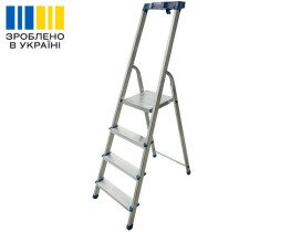 Алюмінієва одностороння стрем’янка 4 сходинки VIRASTAR NOVA PLUS