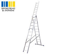 Aluminum three-section ladder TRIOMAX VIRASTAR 3x11 steps