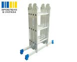 Багатофункціональна шарнірна драбина-стрем'янка VIRASTAR TRANSFORMER 4x3 сходинки  Фото№39336