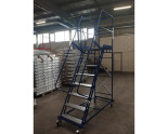 Драбина сталева складська пересувна H=1500 mm (без полиці)  Фото№4