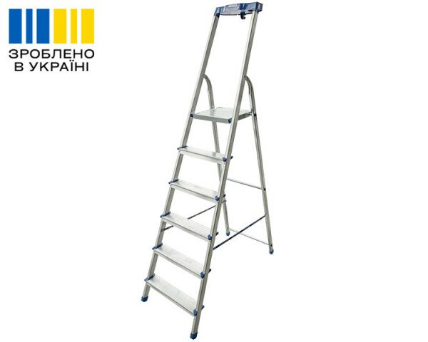 Алюмінієва одностороння стрем’янка 6 сходинок VIRASTAR NOVA PLUS