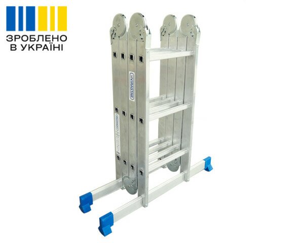 Багатофункціональна шарнірна драбина-стрем'янка VIRASTAR TRANSFORMER 4x3 сходинки