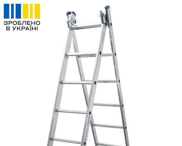 Алюмінієва двосекційна драбина DUOMAX VIRASTAR 2x12 сходинок