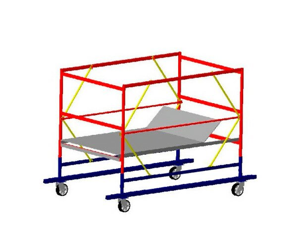 Базовий блок вишки-тури VIRASTAR ОПТИМА 2,0x1,2 м (з колесами)